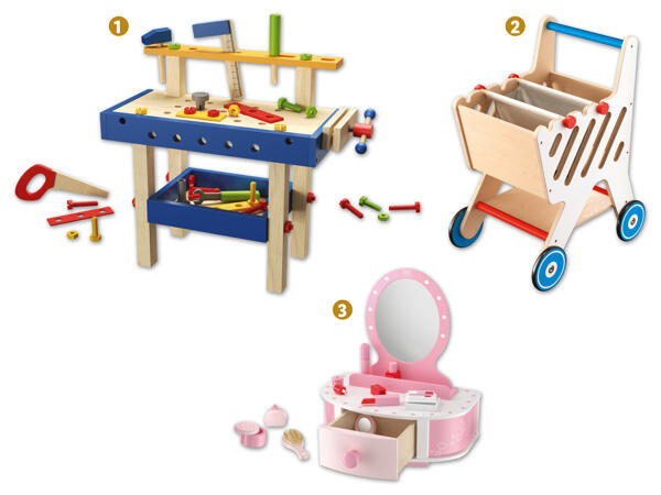 Holz Schminktisch/​Einkaufswagen/​Werkbank