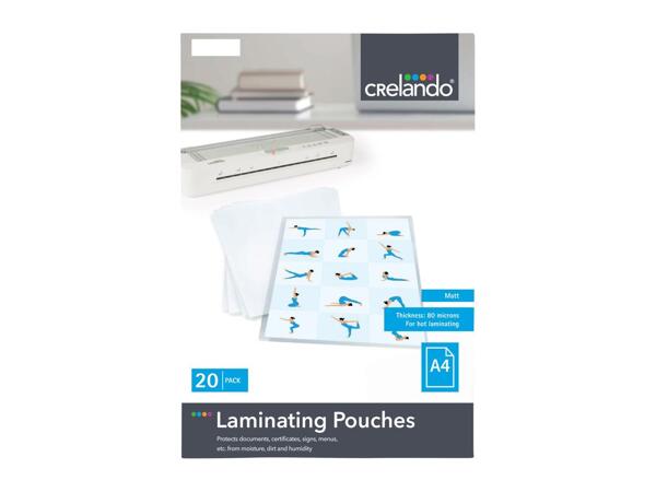 Crelando A4 Anti-Reflective Laminating Pouches - 20 Pack