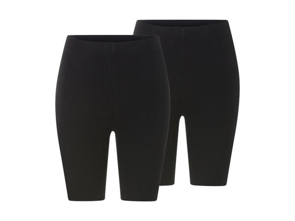 Gerippte Radler-Leggings, 2er