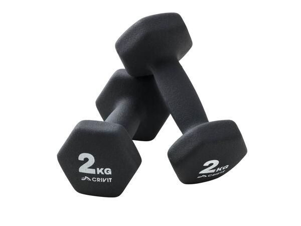 Dumbbell set, push-up board or kettlebell