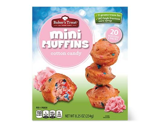 Baker's Treat Cinnamon and Cotton Candy Mini Muffins