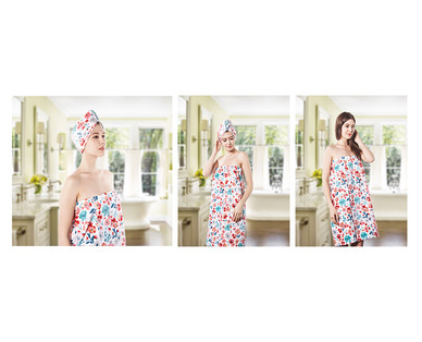 Huntington Home 2-Pack Microfiber Hair or Body Wrap Towel