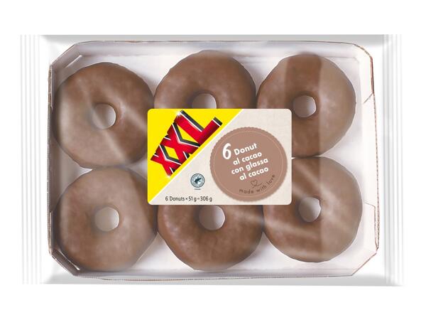 6 Cocoa Donuts with Cocoa Glaze
