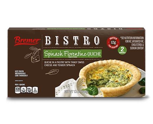 Bremer Bistro 
 Florentine or Lorraine Quiche