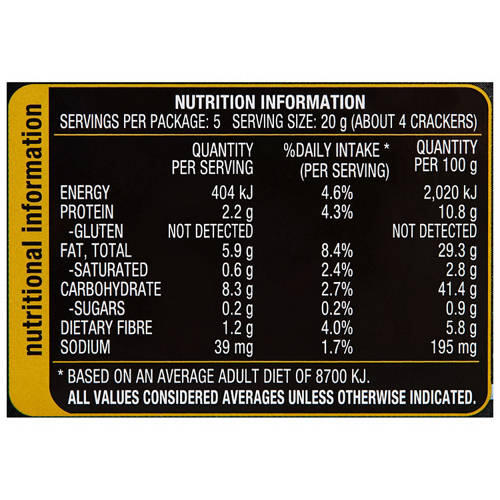 Seeded Crackers Sea Salt 100g