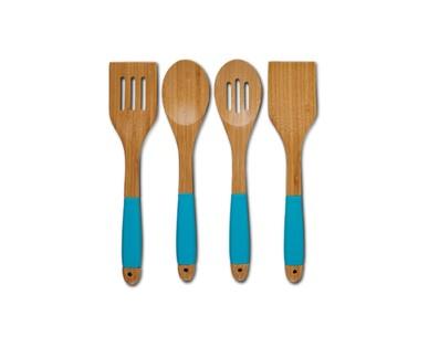 Crofton Bamboo Utensils with Silicone Handles