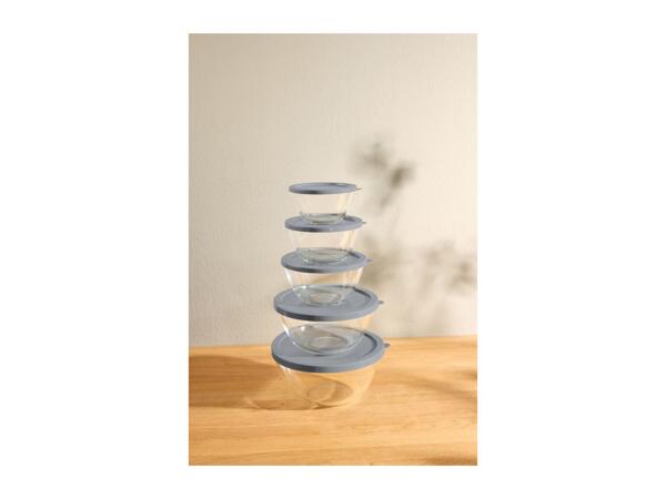 Silvercrest Grey Glass Bowl Set - 5 Pieces