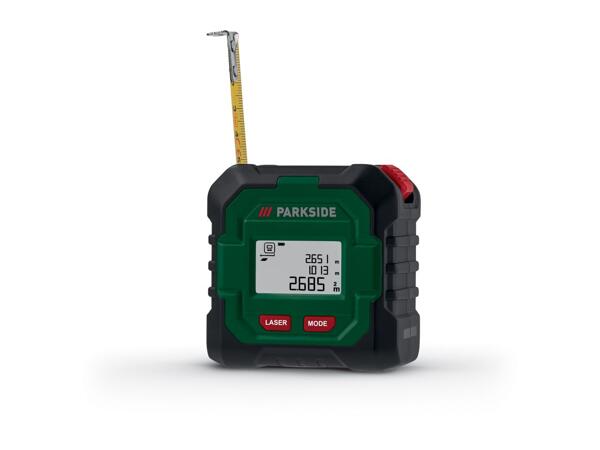 Parkside 4V Cordless 50m Laser Distance Measurer with Tape Measure