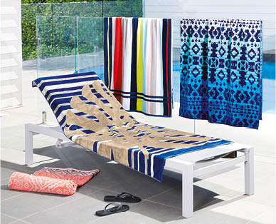 Velour Jacquard Beach Towel