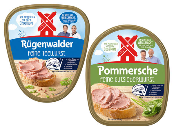 RÜGENWALDER MÜHLE Teewurst oder Gutsleberwurst