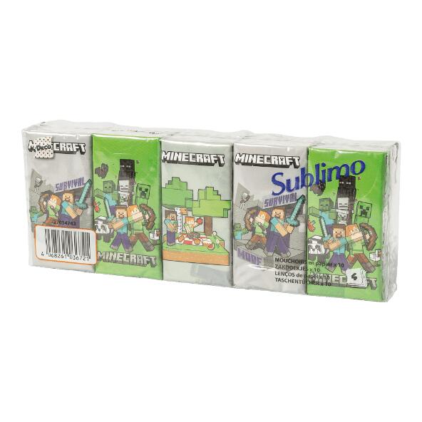 SUBLIMO(R) 				Mouchoirs imprimés, pack de 10