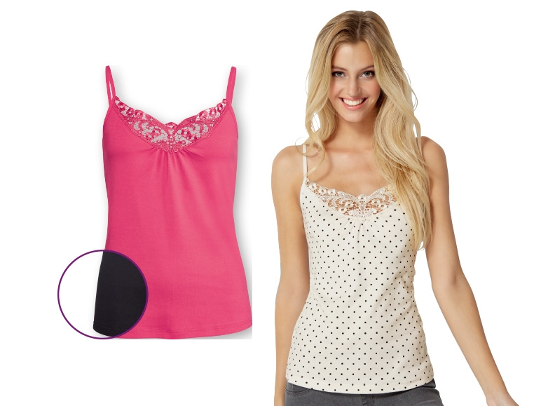 Esmara Ladies' Vest with Lace & Rhinestones