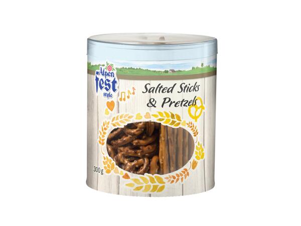 Salted Pretzels & Sticks in Tube