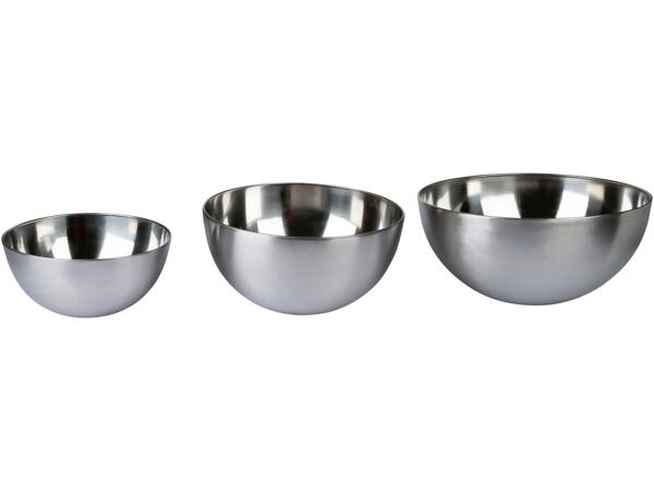 Stainless steel bowl set, 3 pieces
