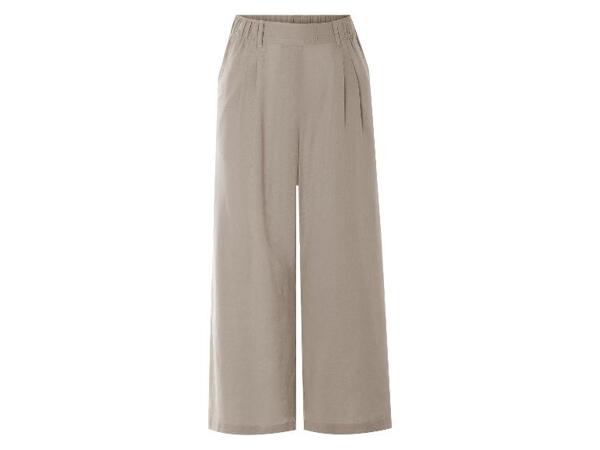 Dámské culotte kalhoty s podílem lnu