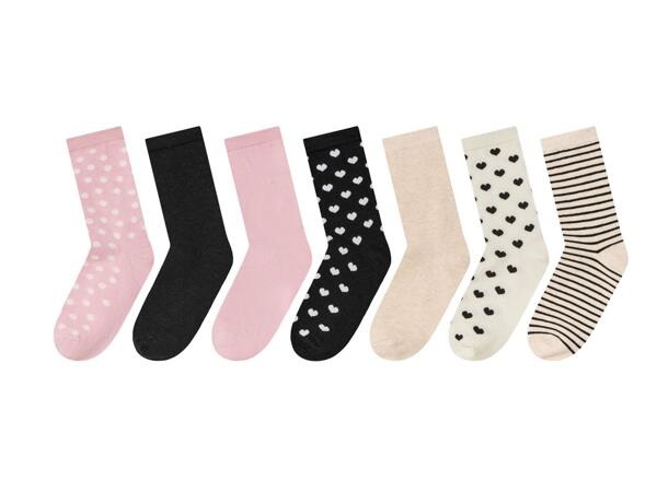 Girls' socks, 7 pairs