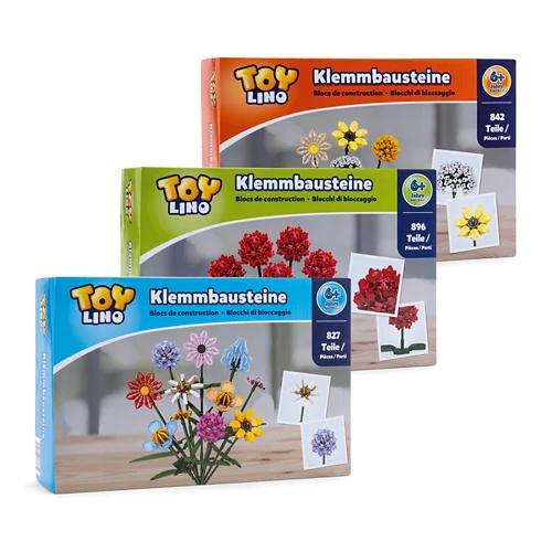 TOYLINO Blumen Baukasten Set