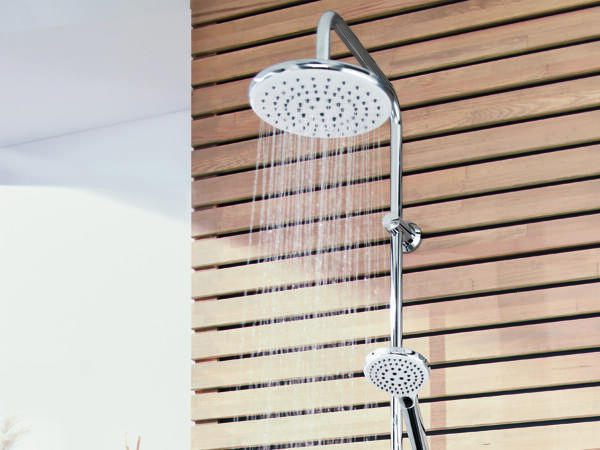 Overhead Shower Head With Shelf