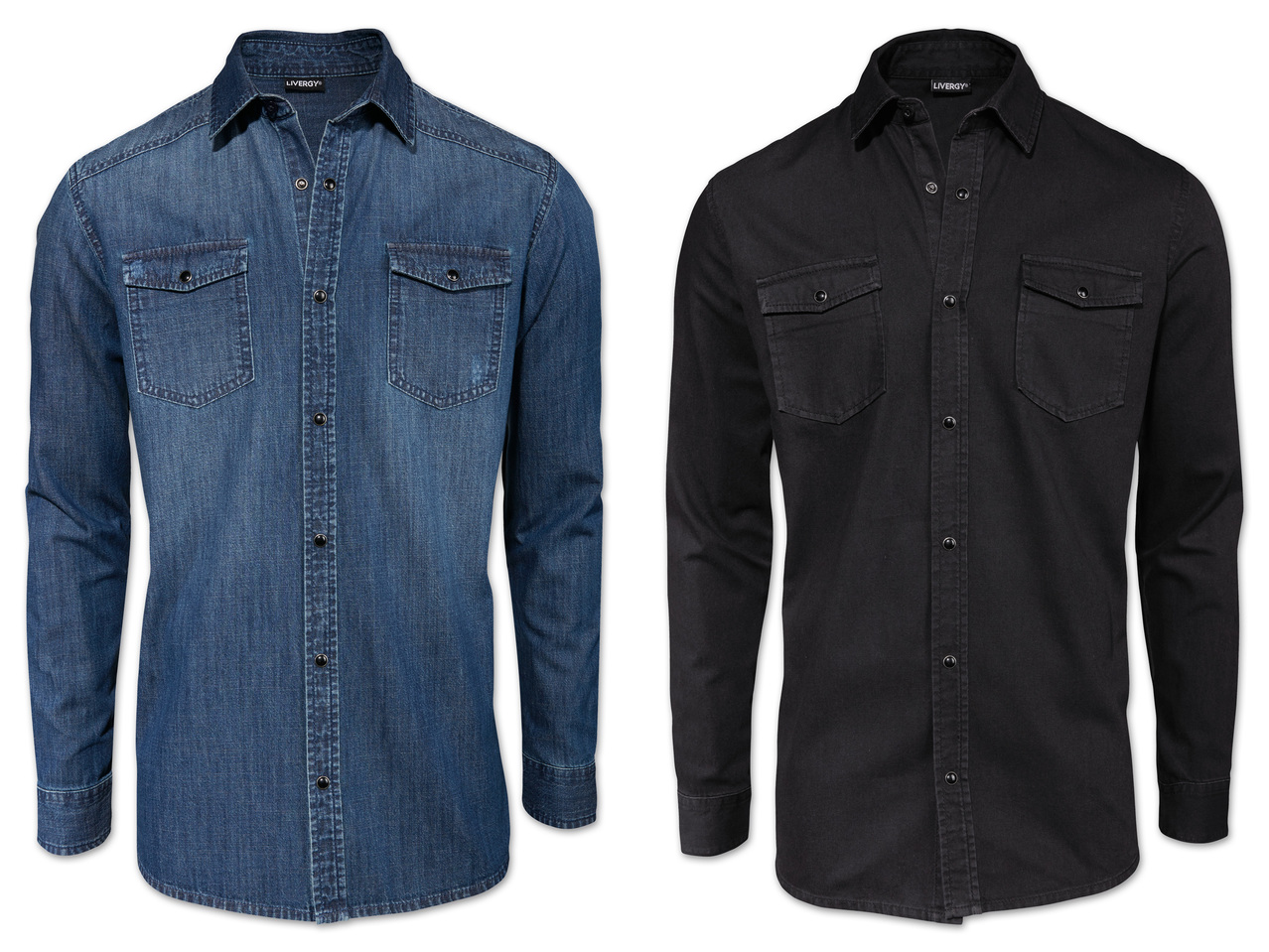 LIVERGY(R) Herren Jeanshemd1