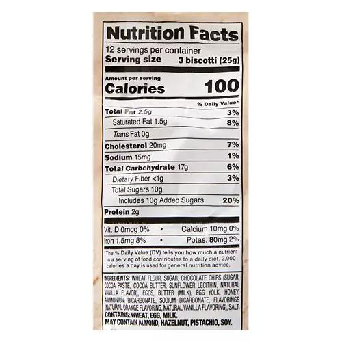 Cantuccini Chocolate Chip Biscotti, 10.58 oz
