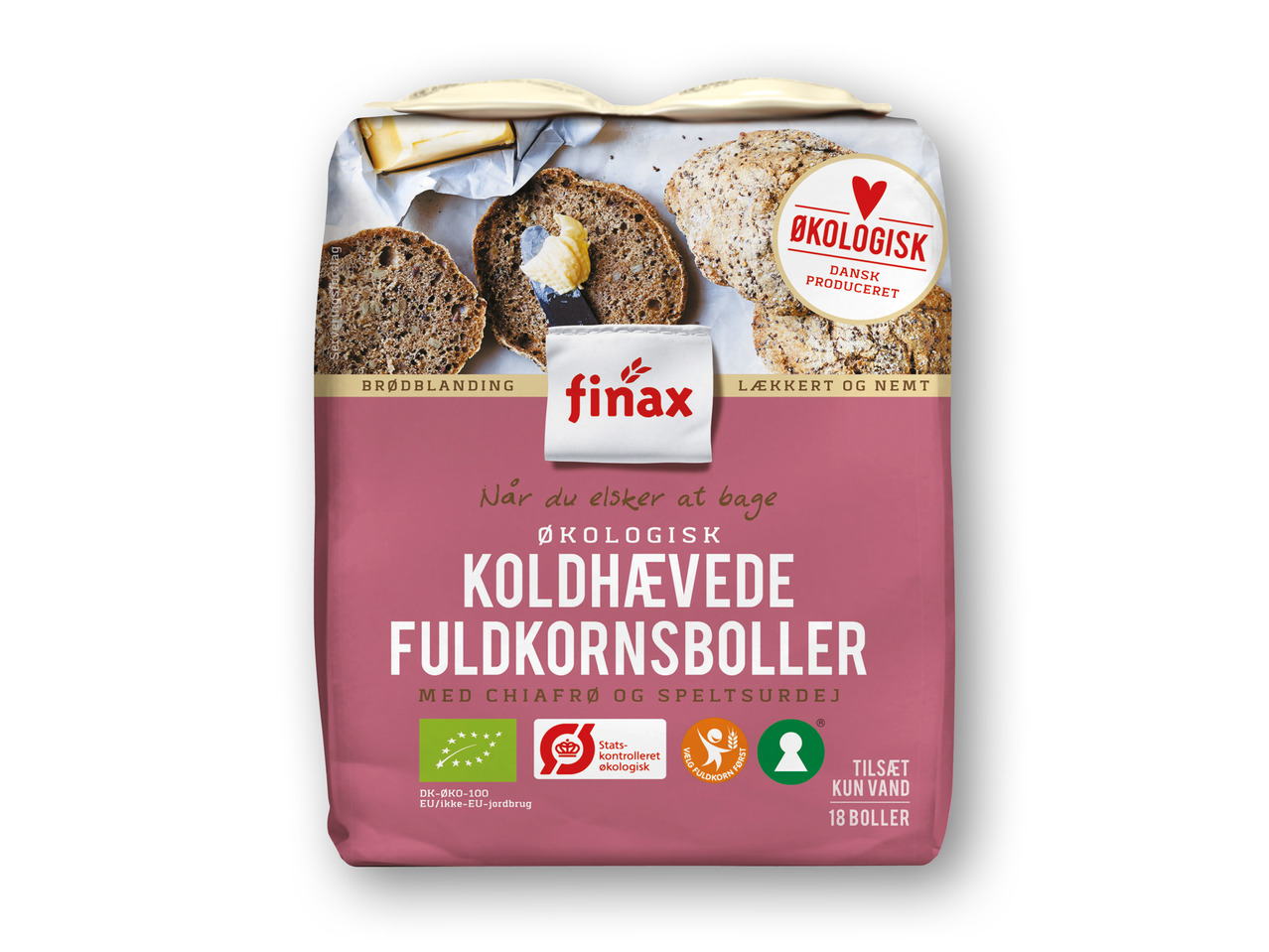 FINAX Økologisk bageblanding til koldævede fuldkornsboller