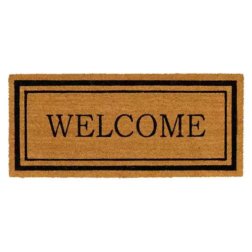 20" x 46" Estate Coir Mat - Welcome Double Border