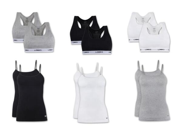 Damen Bustier/​Spaghettitop, 2 Stück