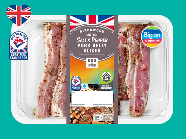 Birchwood Salt & Pepper British Pork Belly Slice