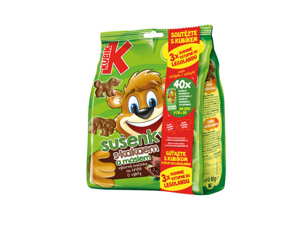 KUBÍK SUŠENKY S KAKAEM A MÁSLEM
