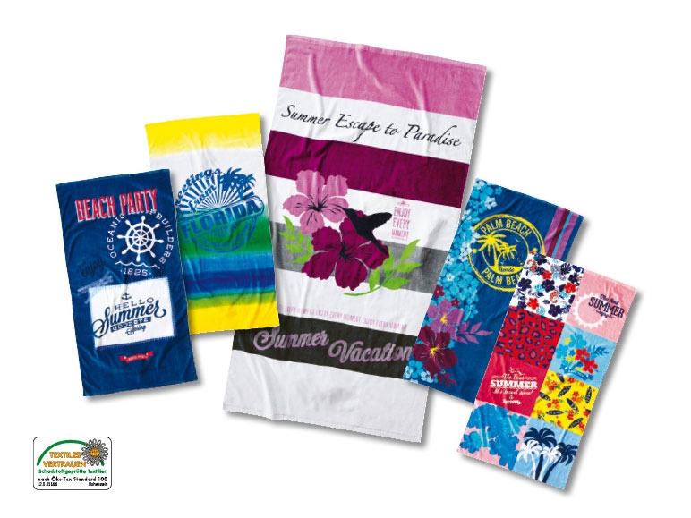 Serviette de plage en velours