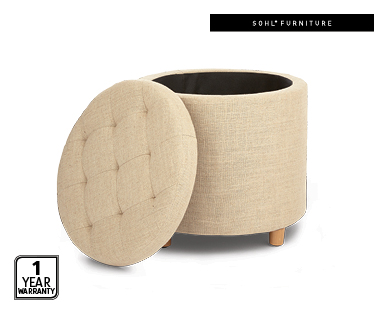 Round Storage Ottoman