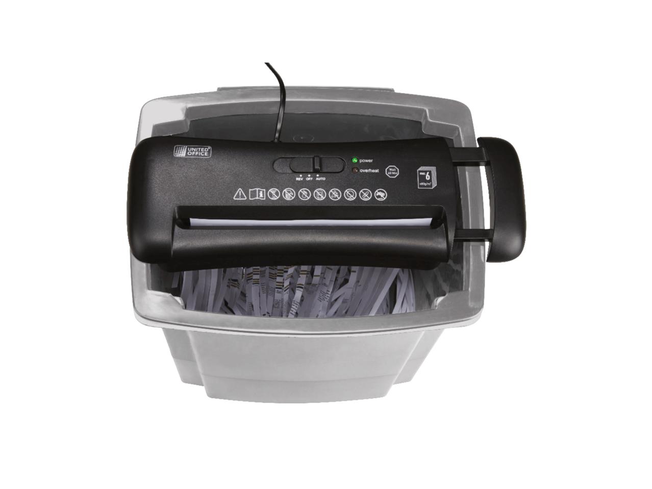 UNITED OFFICE Bin-Top Document Shredder