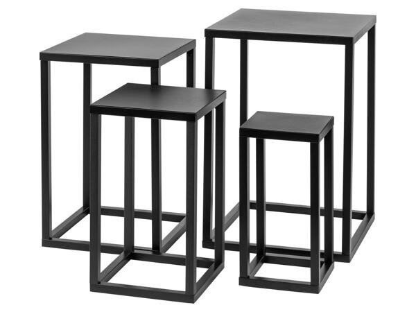 Metal Side Table Set, 4 Pieces