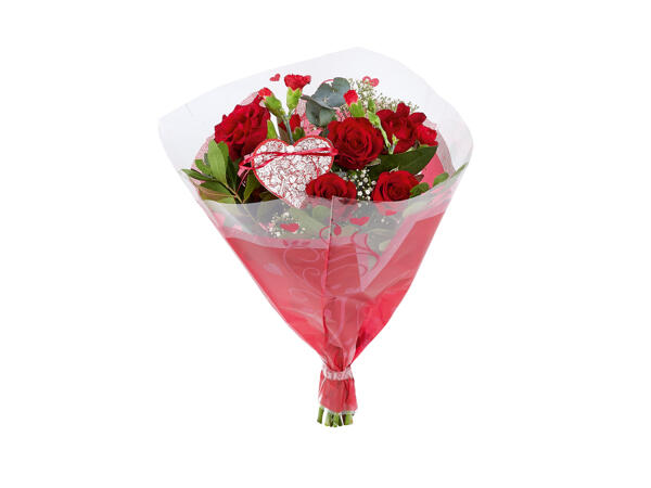 Bouquet de roses et d'oeillets