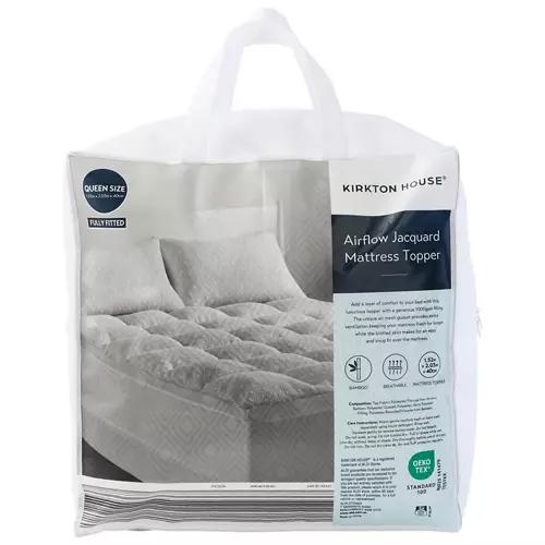 Airflow Jacquard Queen Size Mattress Topper
