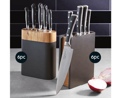 Premium Acacia Wood Knife Block 6 Piece