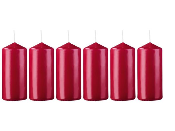 Scented Candle In Glass Jar or Christmas Pillar Candles, 2, 4 or 6 Pieces