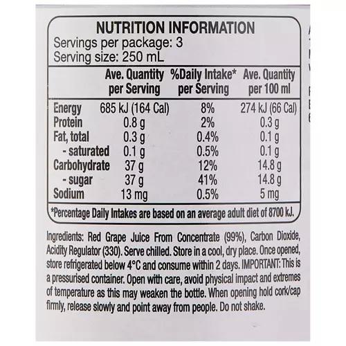 Sparkling Red Grape Juice 750ml