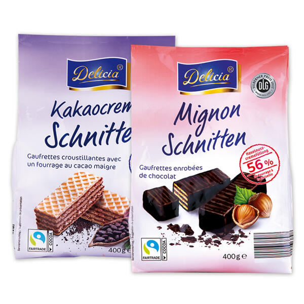 Mignon-/ Kakaocreme Schnitten