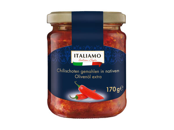 Chilischoten gemahlen
