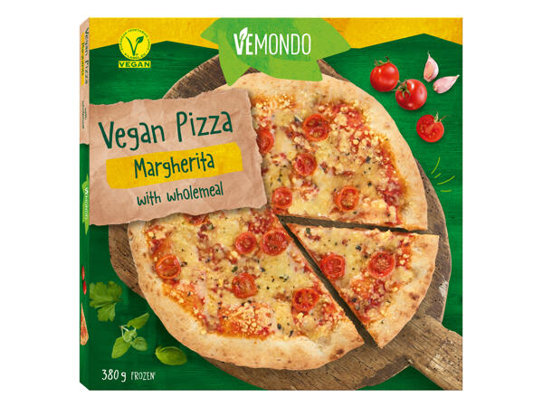 Vegane Pizza Margherita mit Vollkornboden