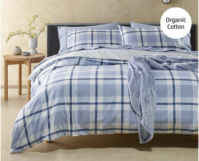 Organic Cotton Flannelette Quilt Cover Set – Queen Size