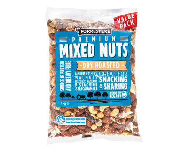 Forresters Dry Roasted Mixed Nuts 1kg