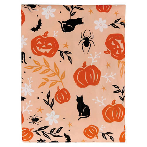 52" X 70" Halloween Vinyl Tablecloth - Pumpkins