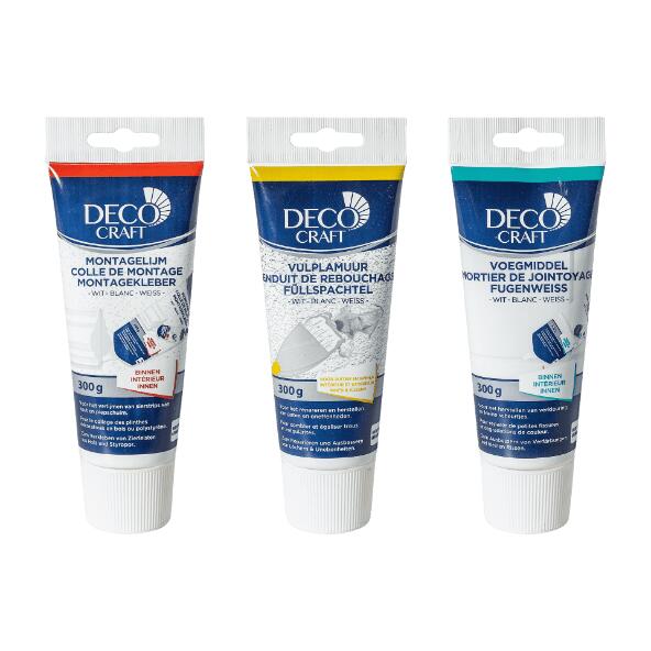 DECO CRAFT(R) 				Mauerfüllpaste, Fugenmittel oder Montagekleber