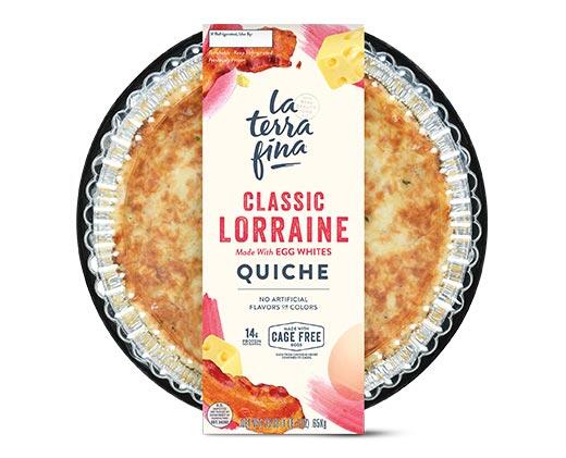 La Terra Fina Cheddar Broccoli or Lorraine Quiche