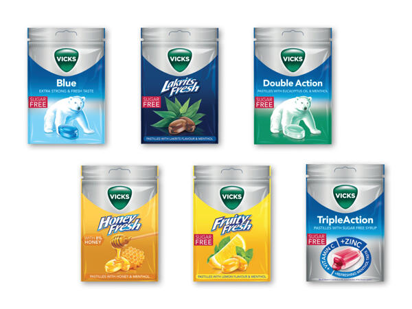 Vicks sukkerfri halspastiller