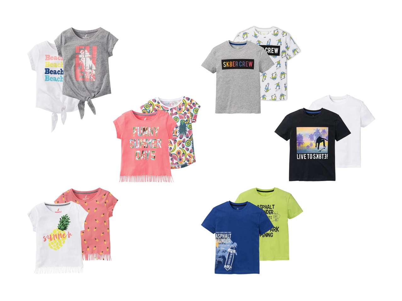 Tee-shirts, lot de 21