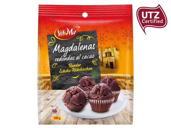Magdalenas redondas al cacao