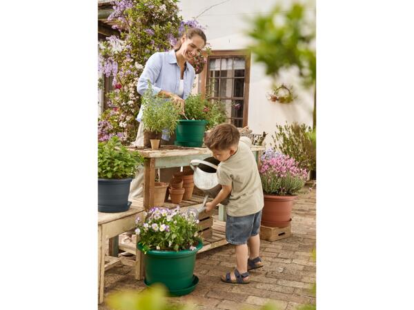 Plant pot with saucer, 28cm